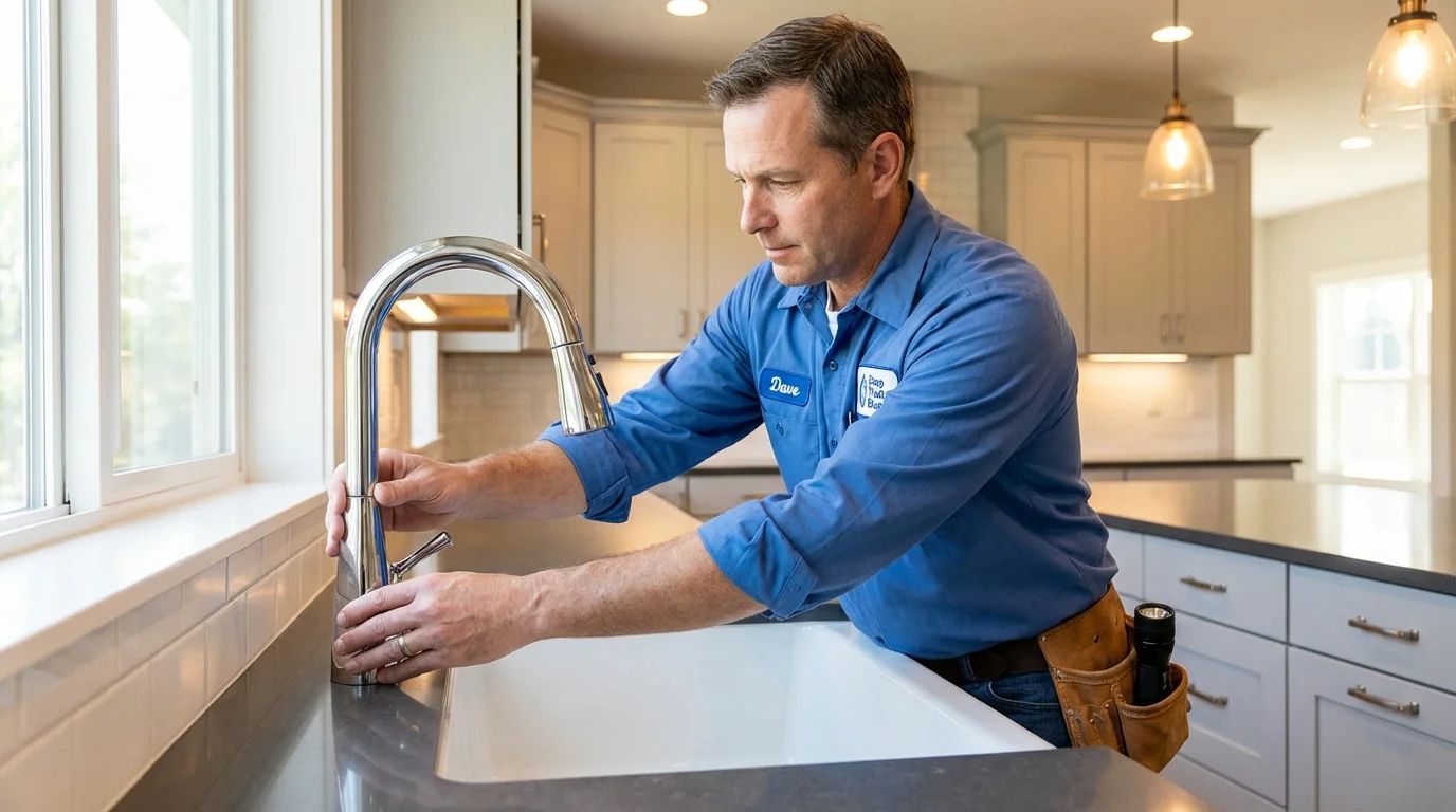 Kitchen faucet installation by Johns Plumbing LLC in Epping